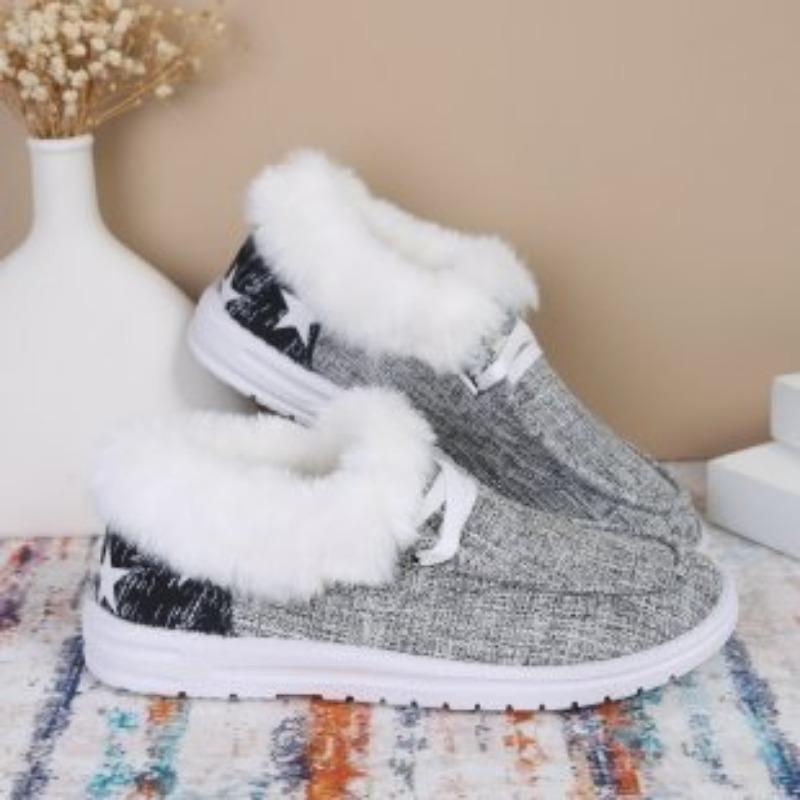 Большой размер зима новый толстоподошвенный шерстяной одинарный обувь женский бархатный теплый большой размер хлопковая обувь женская обувь