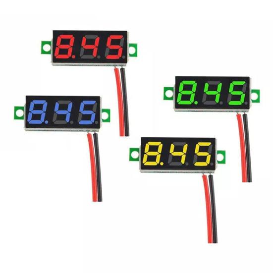 Тестер напряжения Регулируемый высокоточный мини-0,28-дюймовый двухпроводной цифровой вольтметр для автомобиля