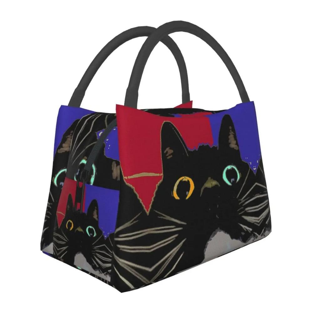 Сумка для ланча для женщин и мужчин, изолированная коробка для ланча Line Cat, прочная сумка-холодильник, органайзер, держатель для ланча для детей, взрослых, офиса, пикника