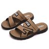 Men's Sandals  New Leather Thick Sole Beach Summer Outdoor Wear  Waterproof No-Slip Slippers