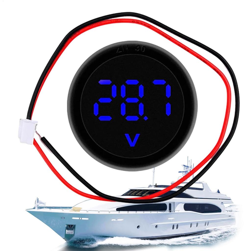 Автомобильный вольтметр, Автомобильный тестер, Тестер напряжения, Светодиодный цифровой вольтметр Автомобильный монитор DC4-