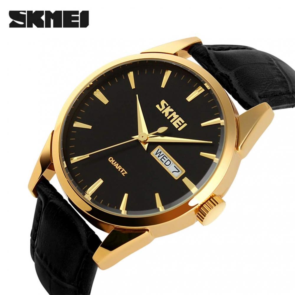 Мужские часы с черным кожаным ремешком, деловые, классические, наручные, мужские, водонепроницаемые, кварцевые, аналоговые, стильные, повседневные, простые, дата, день недели, легкие, мужские