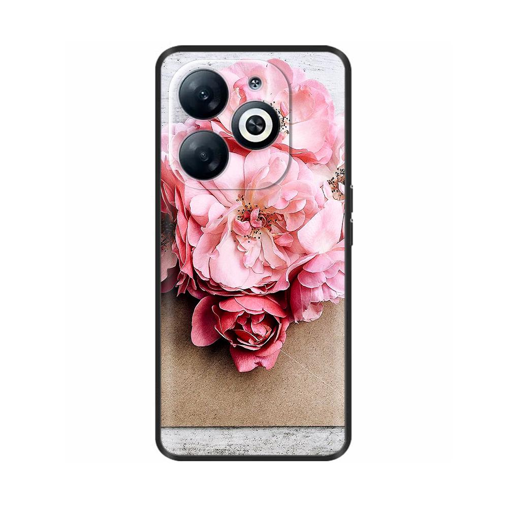 For Infinix Smart 8 Case Cover Funda Black Soft Silicone TPU Protective Phone Case For infinix Smart 8 Smart8 X6525 Bumper Coque