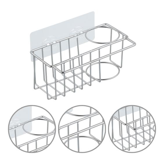 Держатель для губки Органайзер для раковины Кухонный органайзер Сильный несущий Полый дизайн Легко установить Стойка-органайзер для раковины