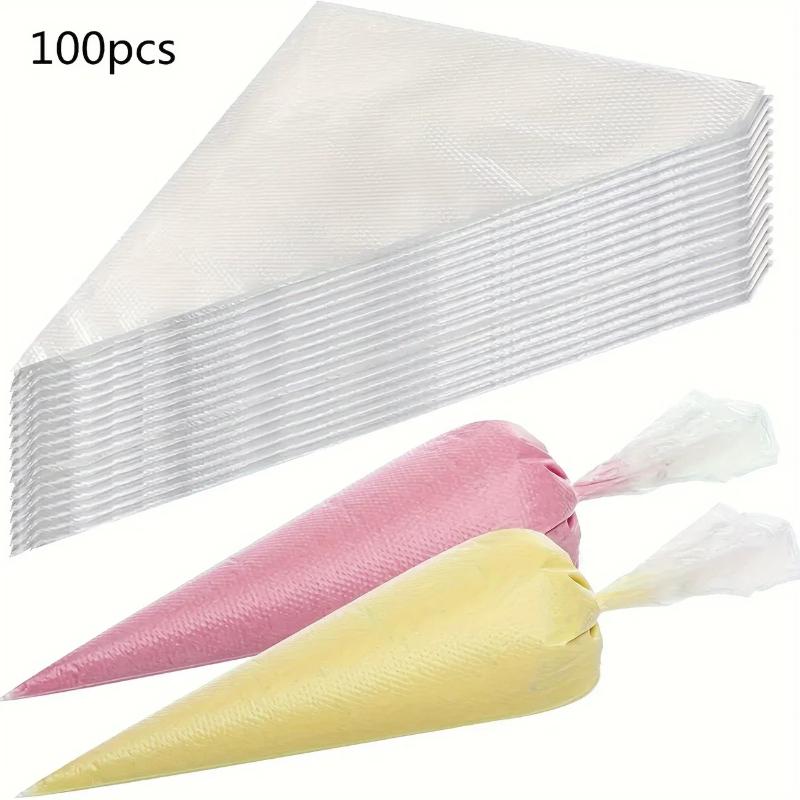 100PCS Jelly Mold Disposable Pastry Bags Extra LeakProof Cake DecoratingBakingIcingand CraftsDurableFood Safe