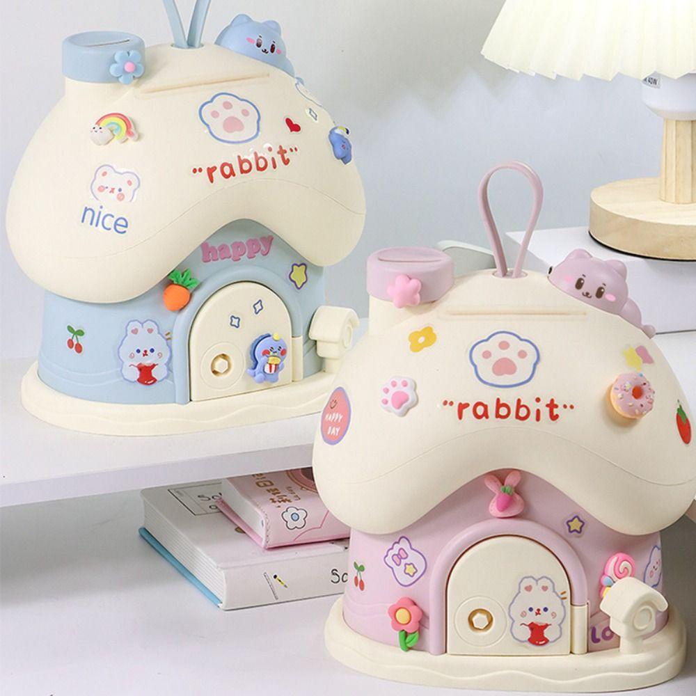 Mushroom House Money Box Portable Safe Savings Jar Creative Cash Box  Gift