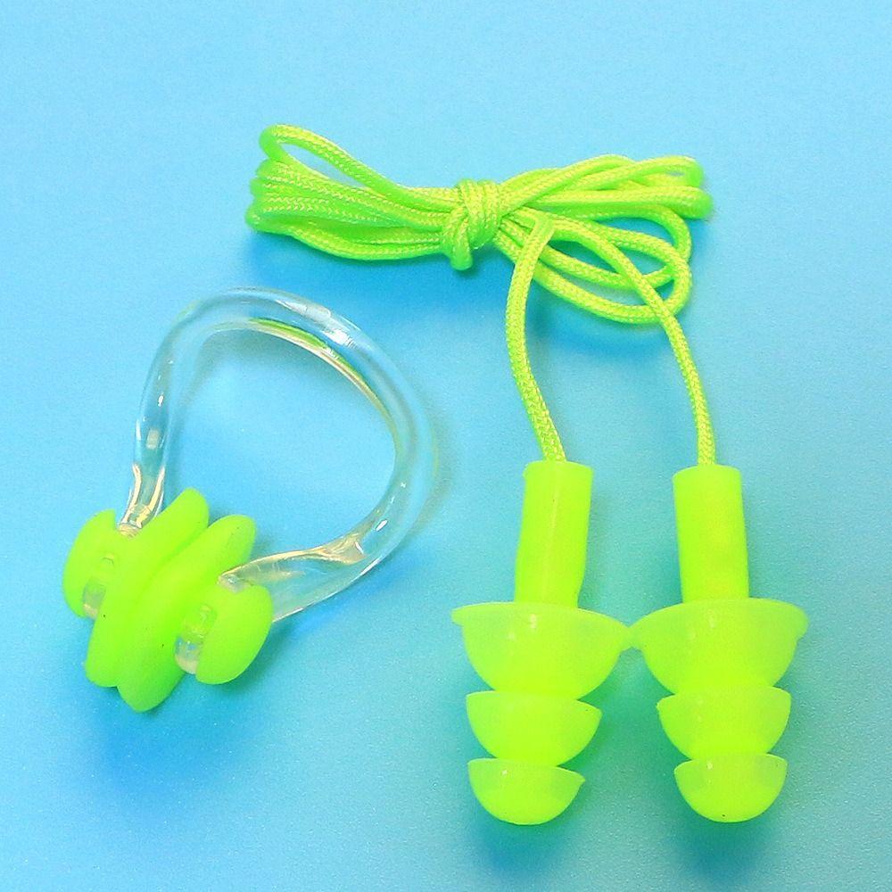 Soft Silicone Ear Plugs With Box Waterproof Swim Dive Supplies Accessories Nose Clip Sleep