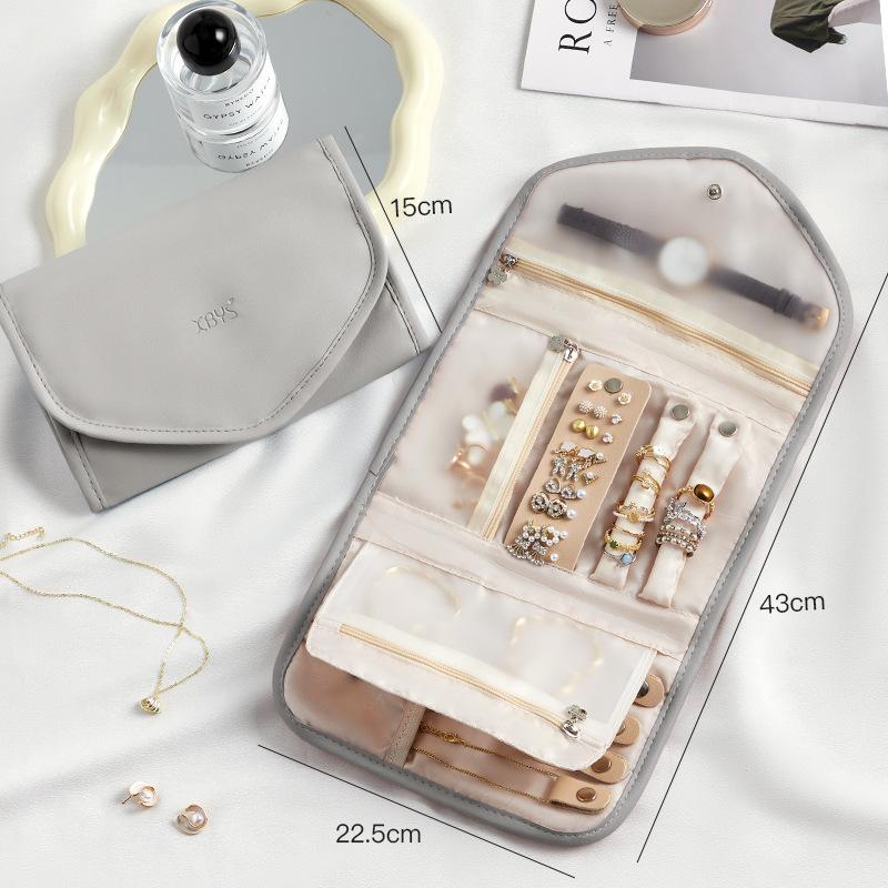 Популярный Складной Рулон для Ювелирных Изделий Дорожный Органайзер Портативный для Путешествий Серьги Кольца Бриллиантовые Ожерелья Броши Сумка для Хранения