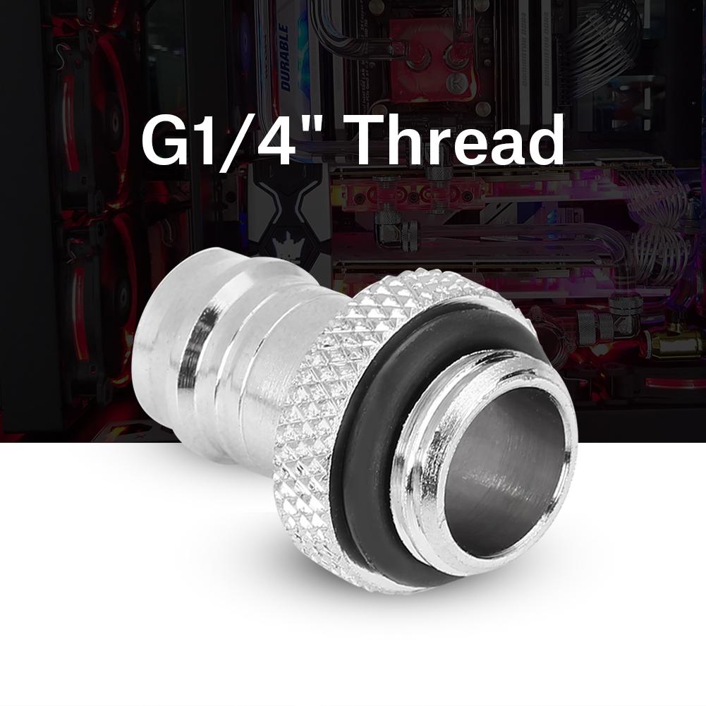 Резьба G1/4 к штуцеру 3/8 дюйма для мягкой трубки, хромированный, для водяного охлаждения ПК