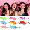 Trendy Colorful Gradient Lenses Party Sun Glasses Heart Glasses Heart-shaped Sunglasses Shades