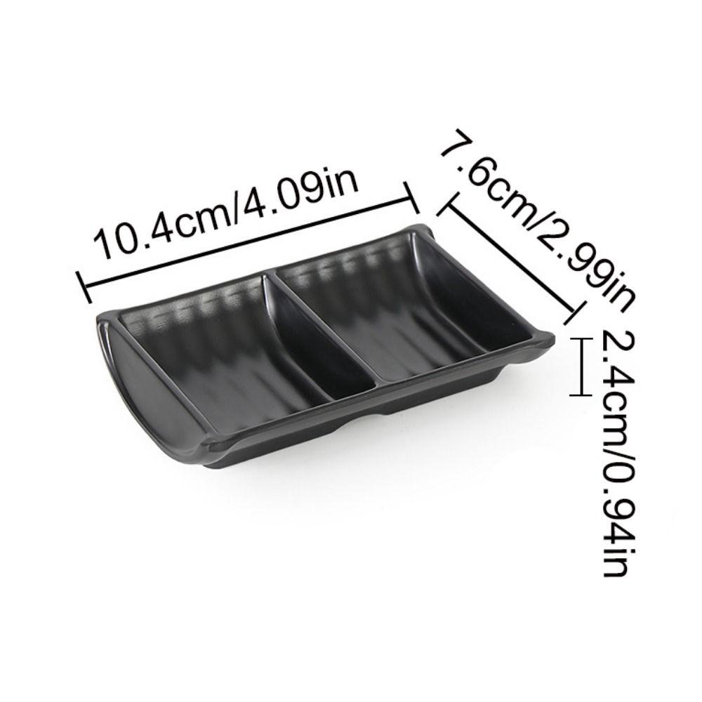 Black Seasoning Plate Japanese Style Sushi Soy Dipping Sauce Bowl Snack Plate  Home