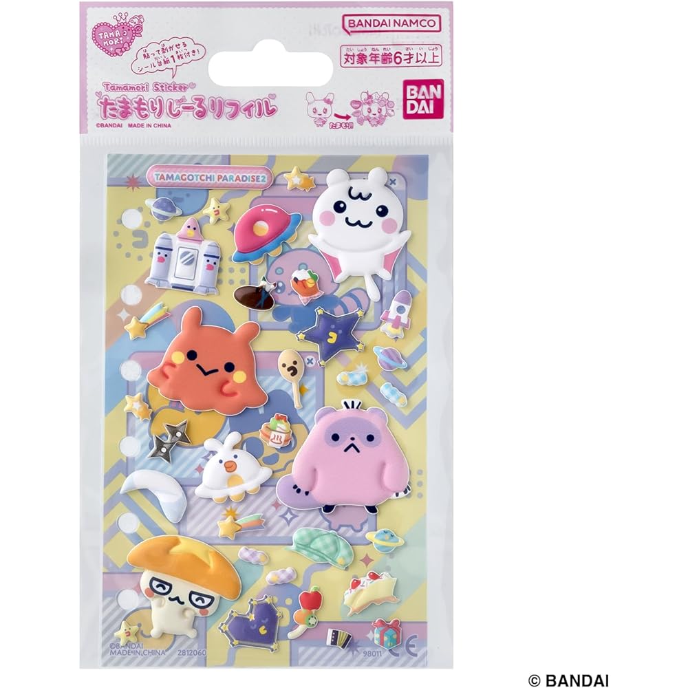 Bandai Tamagotchi Райский набор 2 Возраст 6+ Наклейки-заправки для Tamagotchi