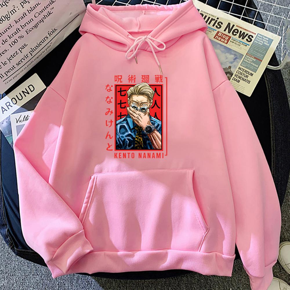 Japan Anime Jujutsu Kaisen Hoodies Unisex Harajuku Nanami Kento Graphic Hoodie Vintage Oversized Hooded Cotton Men Women Clothes