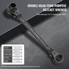 1pc 8 In 1 Dog Bone Ratchet Wrench Set Double Sided Automatic Adjustable Steel Multifunctional Tool for Easy DIY Repair