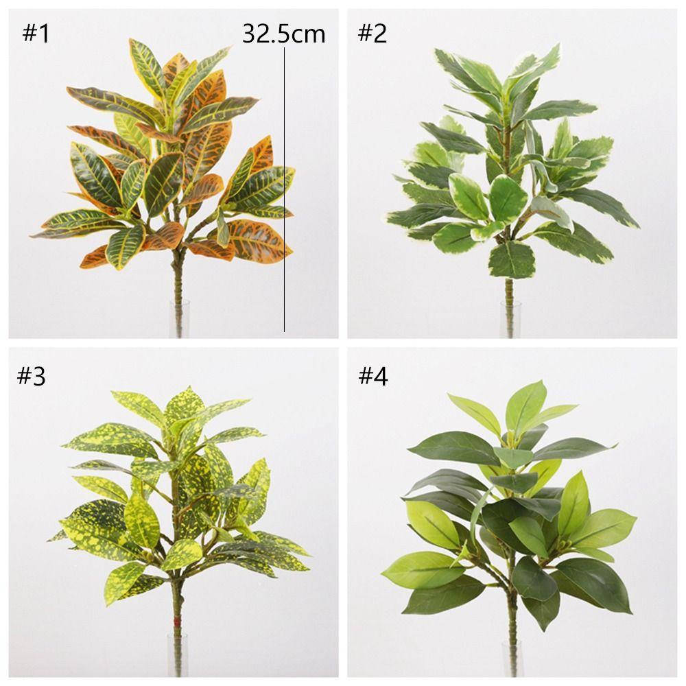 Искусственное растение 35 листьев Искусственный фикус Большое пластиковое тропическое дерево Баньян Реалистичное поддельное дерево фикус Свадебный декор