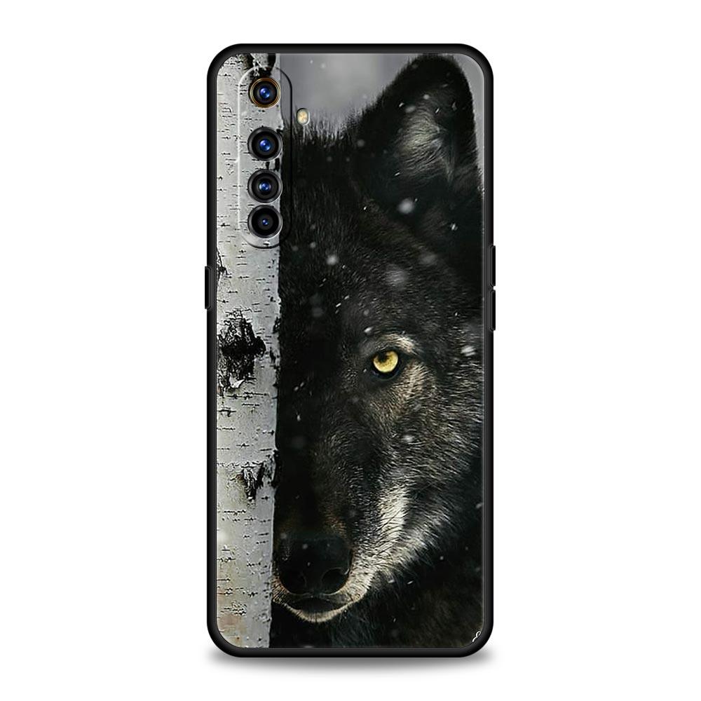 Животное Волк Для Realme 9i Роскошный Чехол для Телефона 9 8 5G GT2 7 6 Pro Plus 8i C21 C3 C11 C25 Мягкий Черный Силиконовый Чехол Coque Fundas