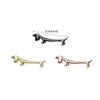 Convenient Zinc Alloy Sausage Dog Chopstick Stands Handy Dachshund Chopstick Stand Holder Durable Kitchen Accessories