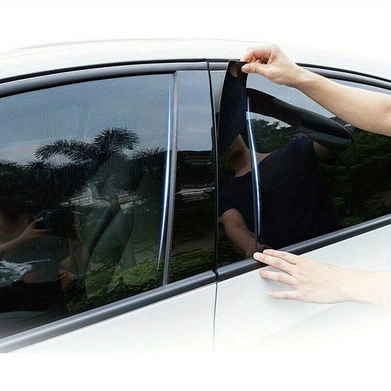 6pcs Gloss Black Plastic for 1-Series F20 2012-2019 Door Column BC Pillar Post Cover Trim Stickers -Decal Stickers