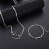 2 шт./компл., мужской комплект ожерелья и браслетов, однотонный хип-хоп, регулируемая длина, стиль омара, выдалбливают, гладкие полированные вечерние клубные украшения для шеи и запястья