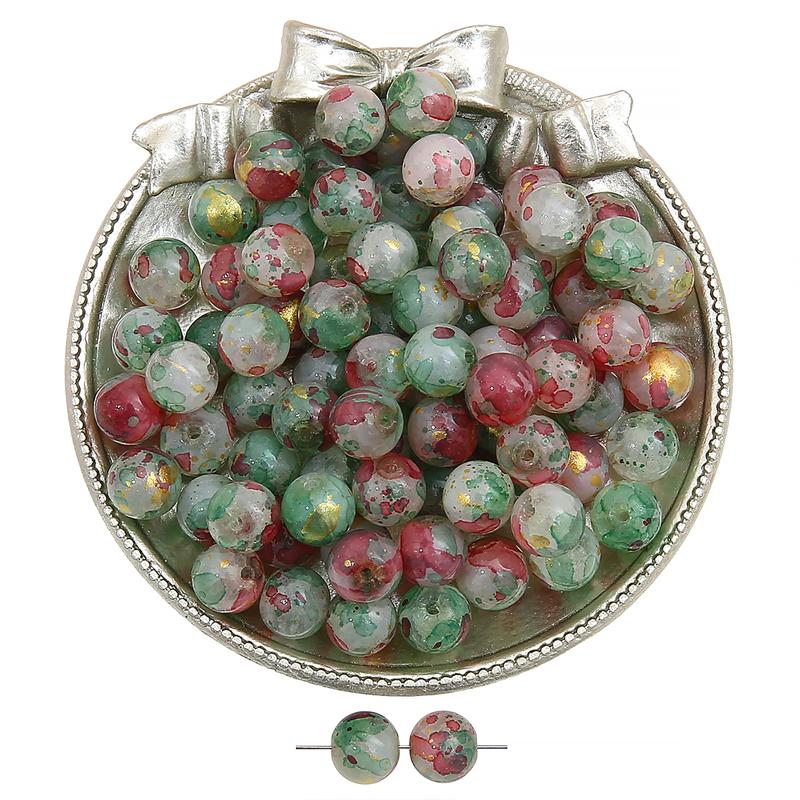 20 шт. 10 мм Необычные хрустальные стеклянные круглые бусины с потрескиванием для браслета и ожерелья DIY аксессуары для изготовления ювелирных изделий