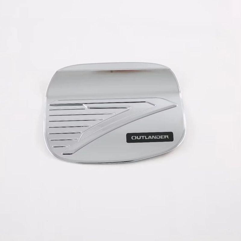 For Mitsubishi Outlander ABS Chrome Fuel Gas Tank Panel Protector Sticker Oil Gasoline Cover Trim Car Accessories