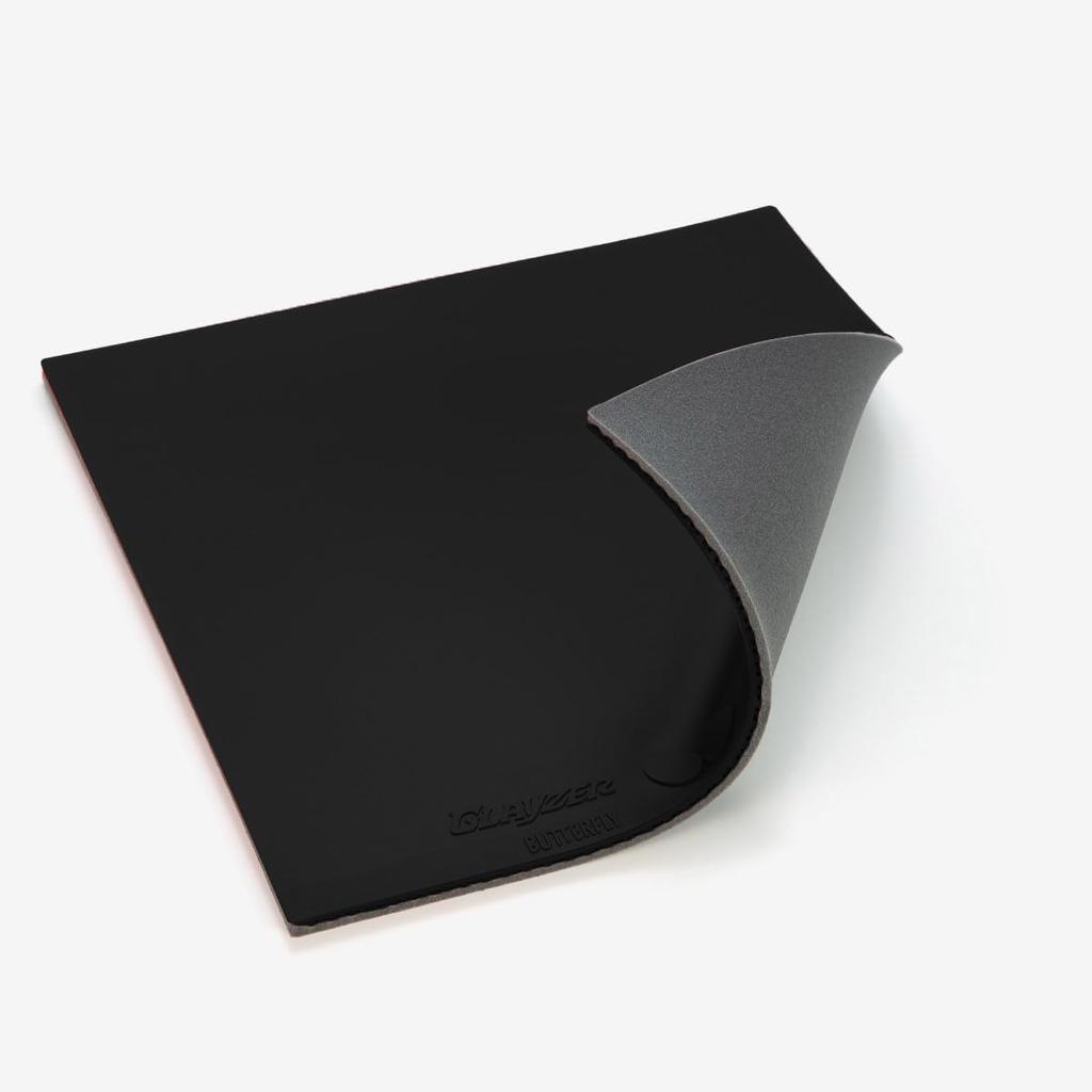 Butterfly Настольный теннис Сделано в Инвертированный Высокий Черный 06100 Резина, Япония, Glazer, Мягкий, Натяжение, (278), Толстый,