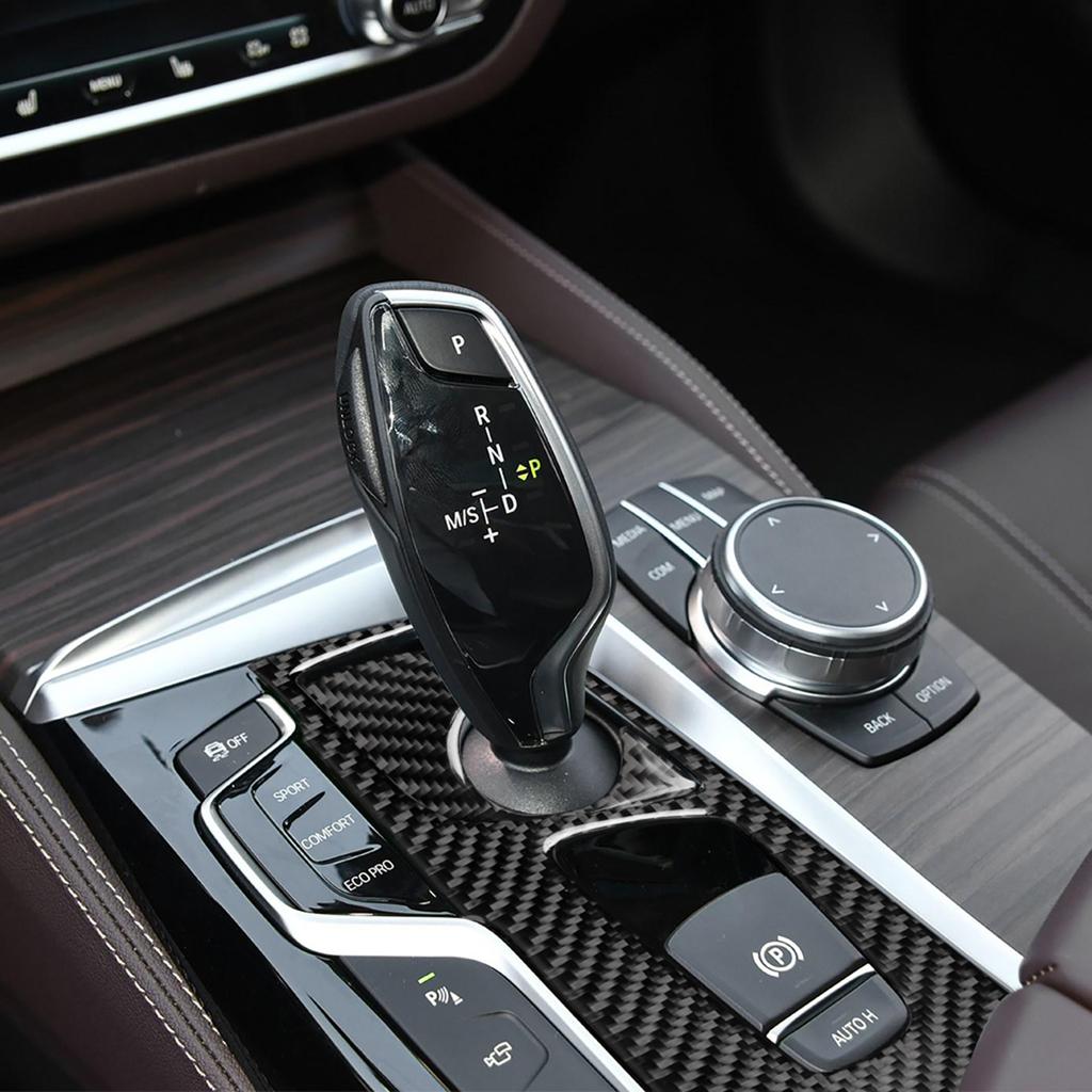 dsgur6 For BMW 5 Series G30 2018-2022 Accessories Carbon Fiber Interior Car Central Control Gear Shift Panel Trim Cover Decor Stickers