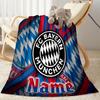 Bayern Munich Crest Personalized Text Blanket Cozy Personalized Blanket Soft & Cozy for Picnics Living Room Seaside Livingroom