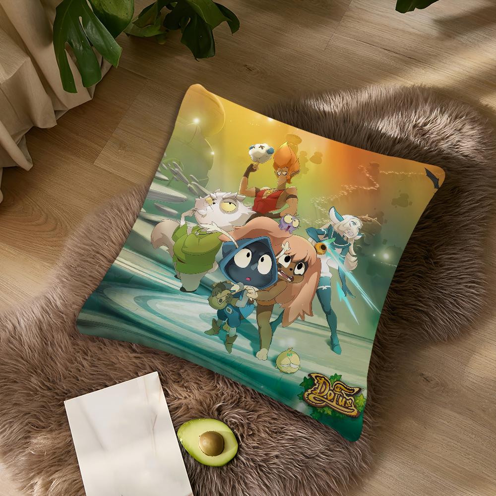 Game D-DOFUS Furry Panda Cute cushion For Bedroom Car Coffee Shop Room Soft and Living Room Sofa Decorative Pillow Cover Case