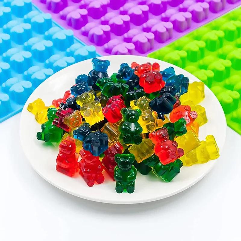 Reposteria Gummy Bears Silicone Mold Dropper Pastry Molds Creatives Bakeware Kitchen Decorating Tools Baking Styling 50Grids Bar