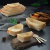 50 шт. Мини-лодочки для суши, подносы, тарелки для еды, лодочки, одноразовые бумажные деревянные тарелки, подносы для закусок сашими, контейнеры для блюд