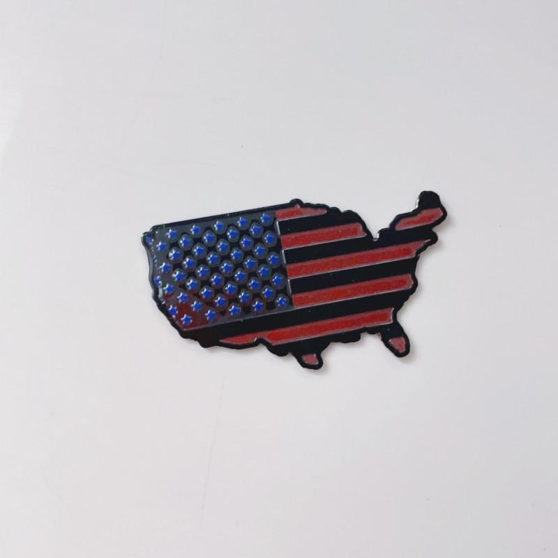 Металлическая наклейка на автомобиль Флаг США для американских грузовиков и пикапов - Подходит для крыла и заднего шильдика