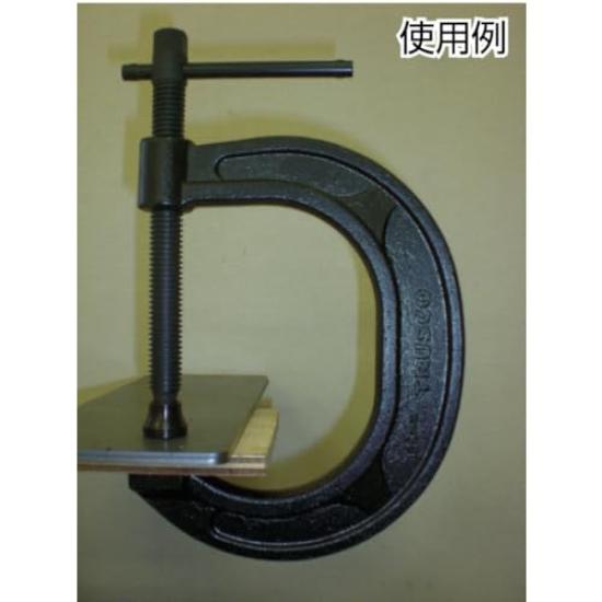 Зажим TRUSCO C-типа, 150 мм, винты, заглушки, кольца, TCC-150N-NCR