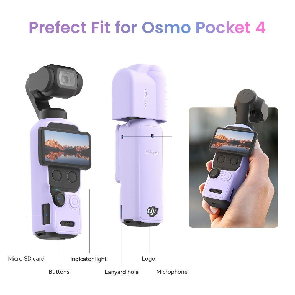 Silicone Protective Case Full Coverage Skin Cover for DJI Osmo Pocket 4 Gimbal Camera Accessories