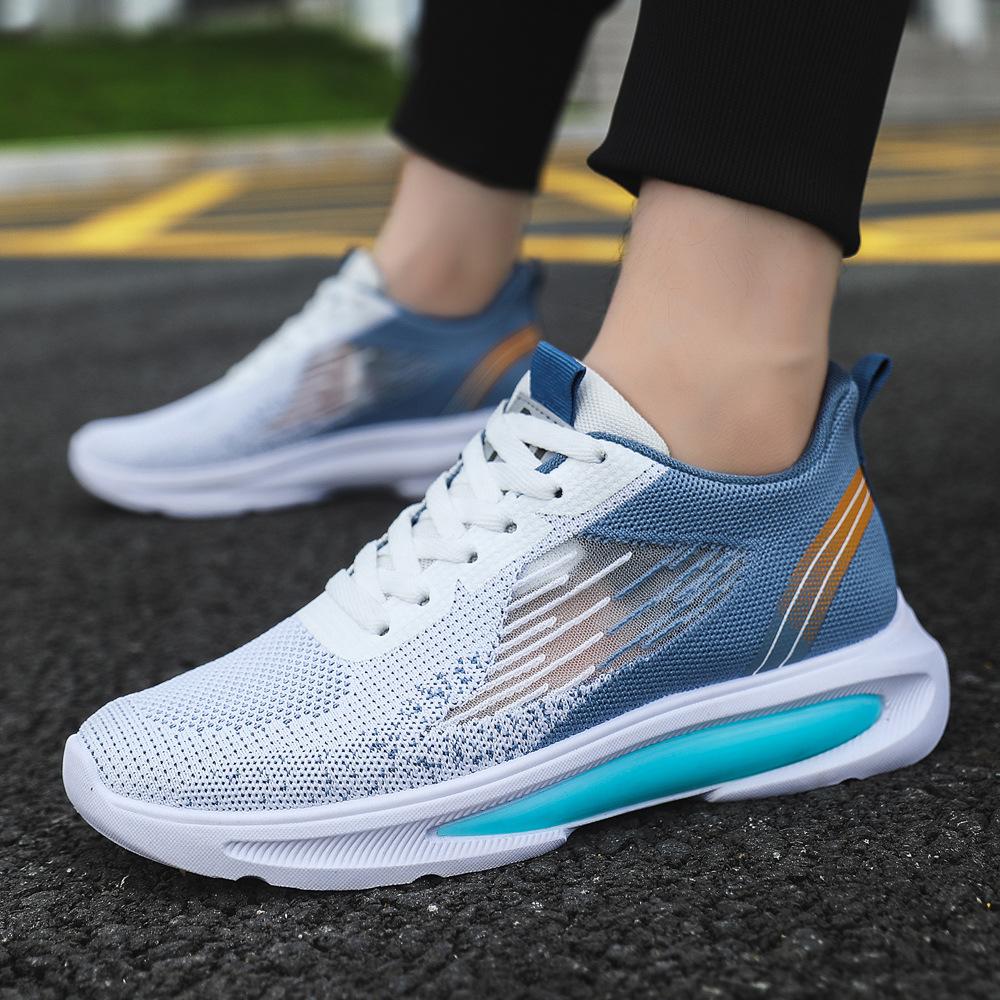 Мужская обувь весна и осень новые мужские летающие тканые дышащие повседневные спортивные трендовые универсальные студенческие беговые