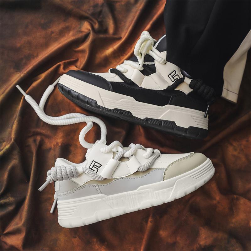 Chunky Vulcanized Shoes For Men Fashion Casual Sport Walking Sneakers Street Style Platform Men’s Basketball Canvas Sneakers New