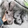Plush Warm Phone Case for iPhone XS Max XR X 11 Pro Max SE SE2 Rabbit Ears Furry Fluffy Fur Cover for iPhone 6 6S 7 8 Plus Cases