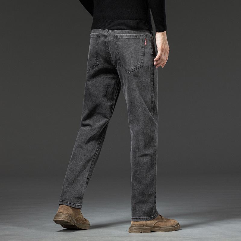 Мужские повседневные прямые джинсы: Высококачественный, эластичный, не мнется и износостойкий с премиальным синьцзянским хлопком