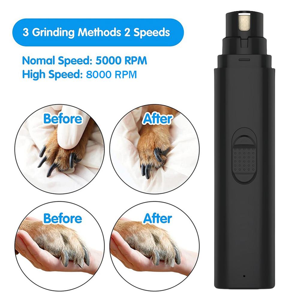 Electric Pet Nail Grinder Painless Paws Grooming and Smoothing Cat Nail Grinder Rechargeable for Small Medium Large Dogs Cats