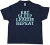 EAT SLEEP LEAGUE REPEAT Kids Boys Kids Boys T-Shirt of Gamer Gaming Fun Legends Computer