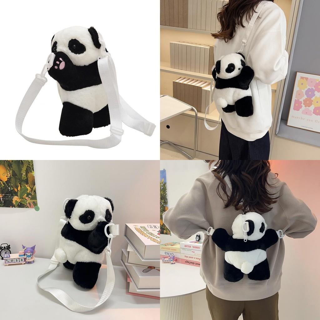 Adorable Plush Panda Children's Bag For Girls Lightweight Breathable And Versatile Design
