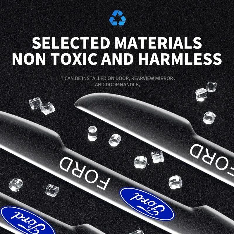 New 2026 Car Sticker 4PCS Car Door Transparent Bumper Guard Anti-Collision Protector For Ford Ecosport Edge Figo Flex Focus Fusi