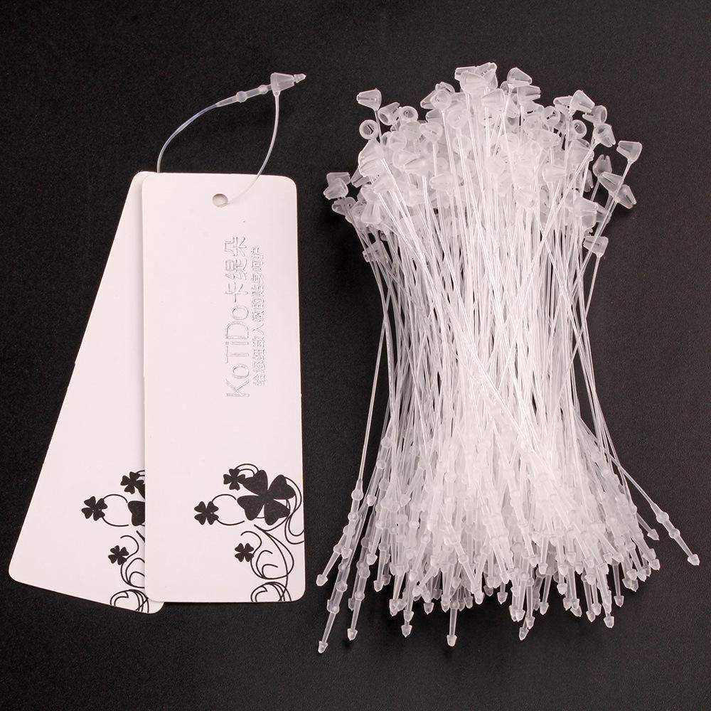 Пластиковая игла с ручной прошивкой, кнопка-кнопка, прозрачный шнурок для бирки одежды