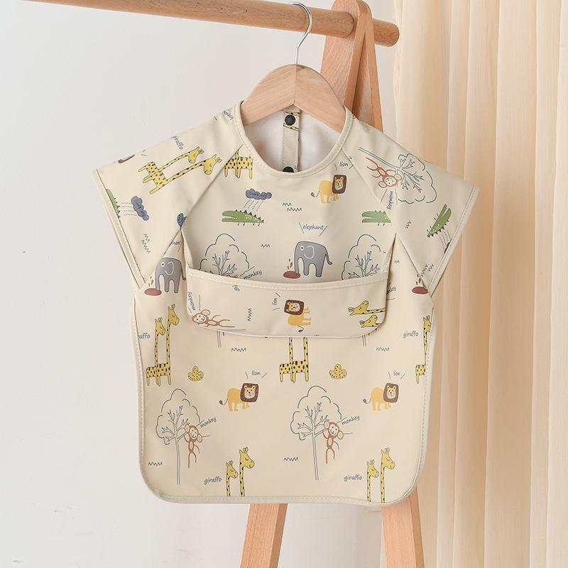 Korean-Style Reversible Sleeveless Baby Bib: Waterproof & Anti-Dirty for Feeding