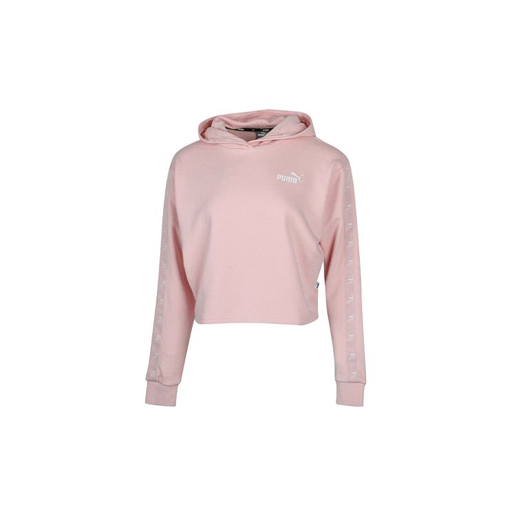 Puma Amplified Cropped Hoodie Women Tops Pink 586592-15