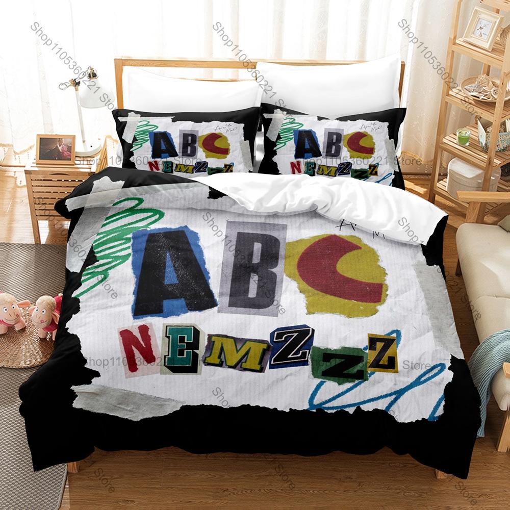 UK Drill Rap Style Duvet Cover + 2 Pillowcases, Nemzzz Printed Bedding Set Soft Material Bedroom Ornament & Holiday Gift