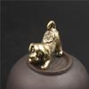 Use Miniatures Room Decoration Desktop Ornament Tea Pet Puppy Figurines Brass Pendant Zodiac Dog