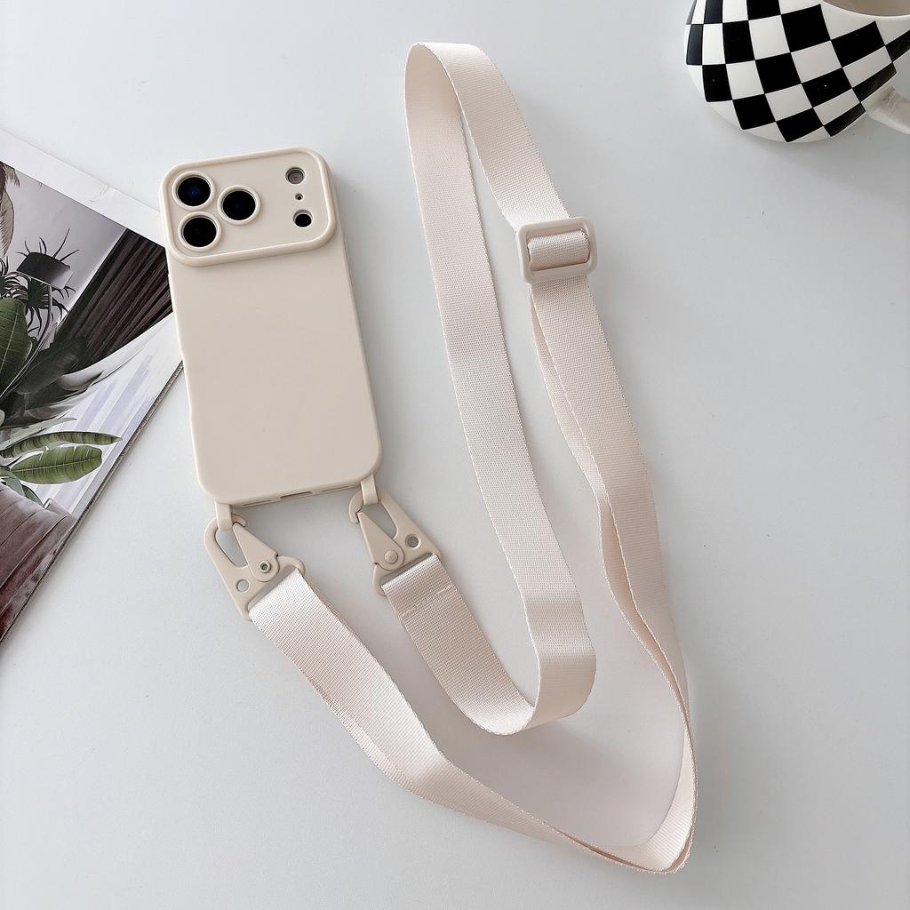 Силиконовый чехол для телефона конфетного цвета для IPhone 17 13 12 16 E 15 14 11 Pro Max Наплечный ремешок-шнурок Ожерелье Мягкая крышка