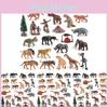 Detailed 24 Pieces Pvc Prehistoric Animals Model Set Featuring Megatherium And Sabertooth Tiger