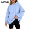 Autumn and Winter Women's Hooded Pullover Plus Size Loose Casual Padded Sweatshirt